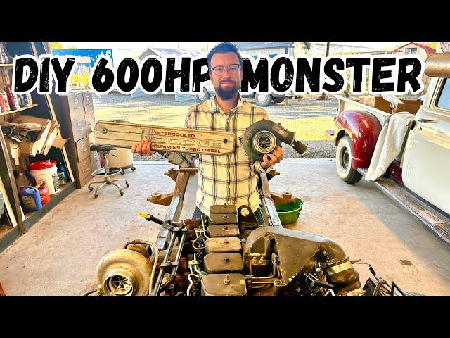 Turning a junkyard 12-Valve Cummins into a 600hp POWERHOUSE: full DIY build!