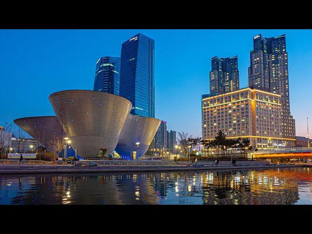 Beautiful Evening Walk at Songdo Central Park | Korea Travel Guide 4K HDR