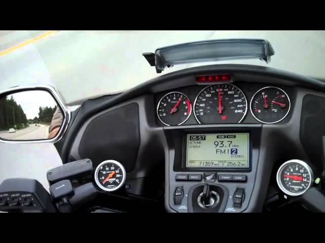 Honda Goldwing gl1800 "TURBO" 0 to 100 mph test run