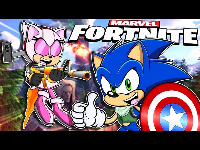 Sonic & Amy VS Marvel FORTNITE!!