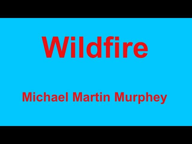 Wildfire  - Michael Martin Murphey - with lyrics