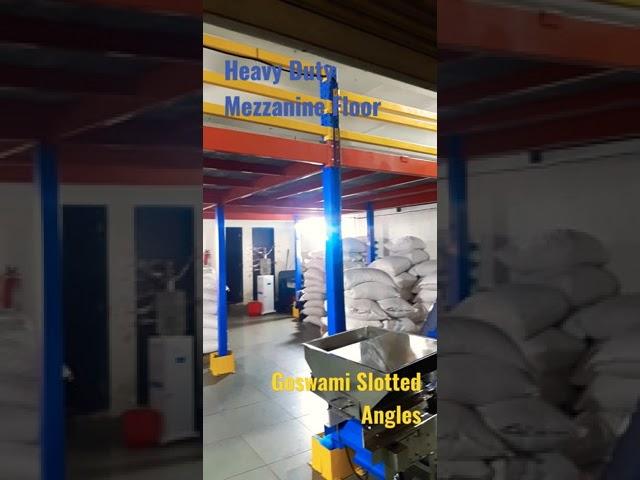 Heavy Duty Mezzanine Floor. Easy 2 Install #mezzaninefloor  #slottedangleracks #heavydutyracks