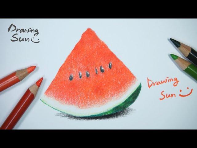 수박 그림 그리기 Watermelon drawing