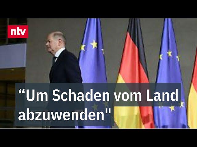 Scholz entlässt Lindner, "um Schaden vom Land abzuwenden" - Statement in ganzer Länge  | ntv