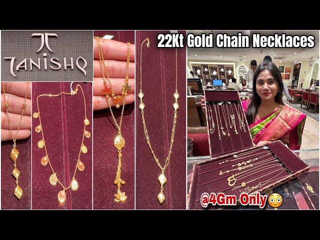 Tanishq Trendy Chain Necklace Designs @4Gm Only| Light Weight Gold Necklace Designs With Price 2025