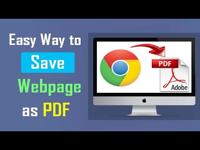 Easy way to Save Webpage as PDF Document File