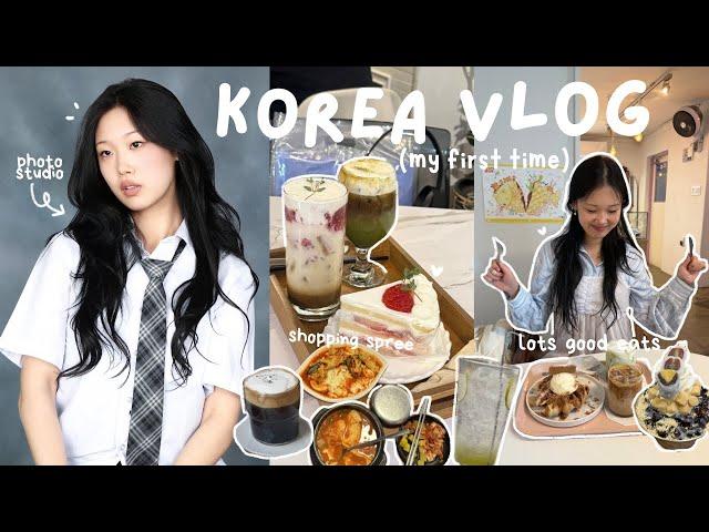 KOREA VLOG ️ hongdae shopping, tiktok vegan eats, wearing hanbok, cafe hopping & new years anxiety