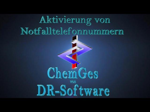 Aktivierung von Notfalltelefonnummern im SDB in ChemGes von DR-Software