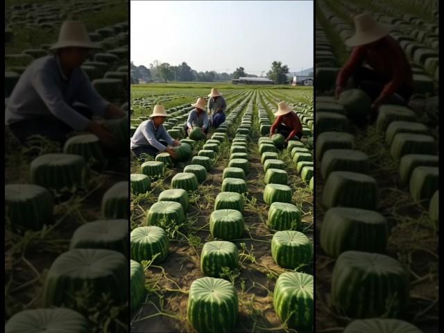 Hybrid Square Watermelon Grown by Farmers