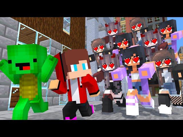 Maizen Sisters : Baby Mikey and JJ vs Girl Apocalypse (Maizen Minecraft Animation)