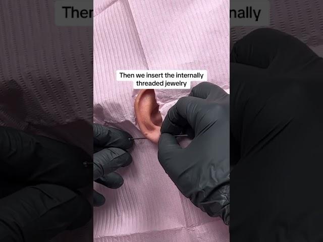 Second lobe piercing walk-through #shoets #piercings #piercing