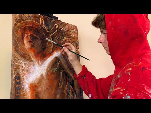 Creating a universe in paint | Oil Painting Time Lapse