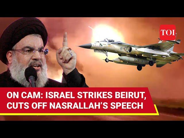 Sonic Boom! IDF Jets Strike Beirut Buildings During Hezbollah Boss’ Televised Live Address | Watch