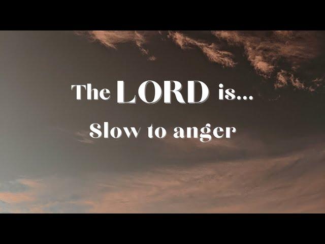 THE LORD IS SLOW TO ANGER - Stanhope Church 14th January 2024