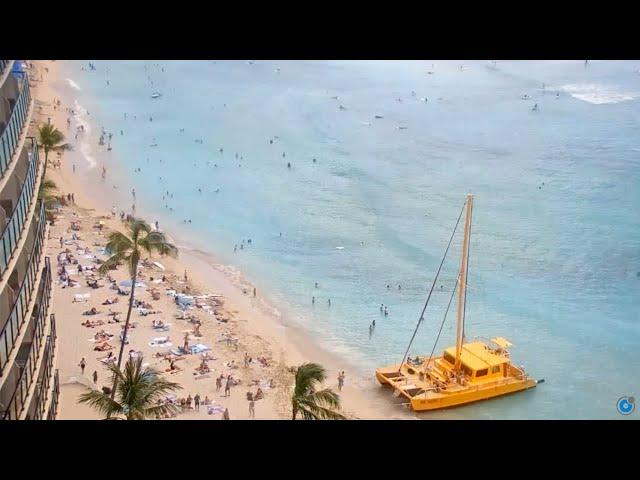 Marriott International's Royal Hawaiian Resort. Waikiki beach