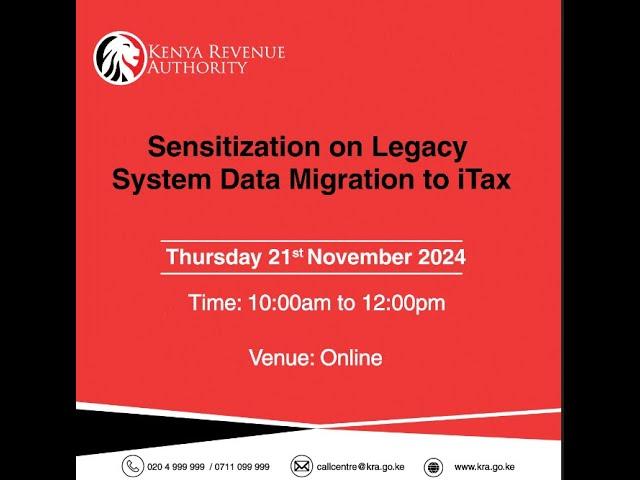 Sensitization of Legacy System Data migration to iTax