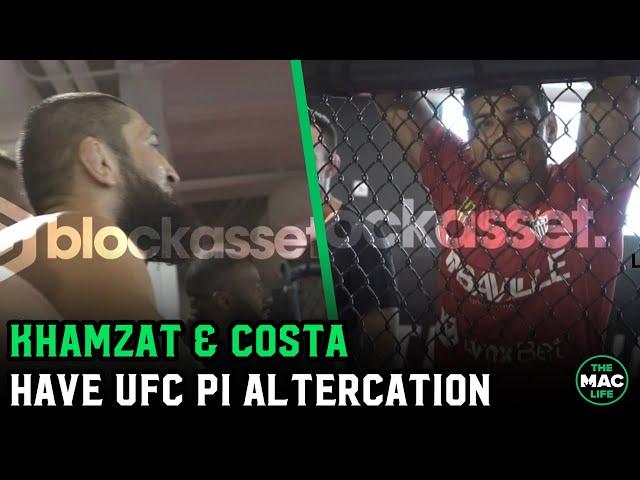 Khamzat Chimaev and Paulo Costa altercation at UFC PI: “Israel f****d you!”