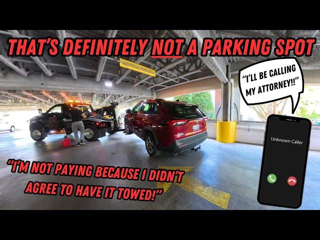 "I'm not paying because I didn't agree to have it towed!" | Illegal Parks & Winching