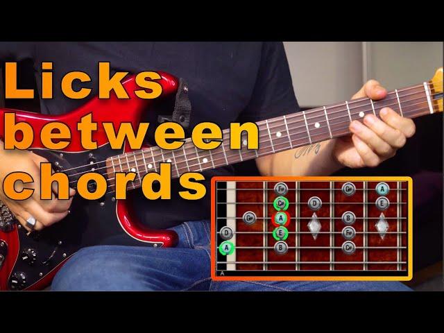 How to play licks between chords (Hendrix style)