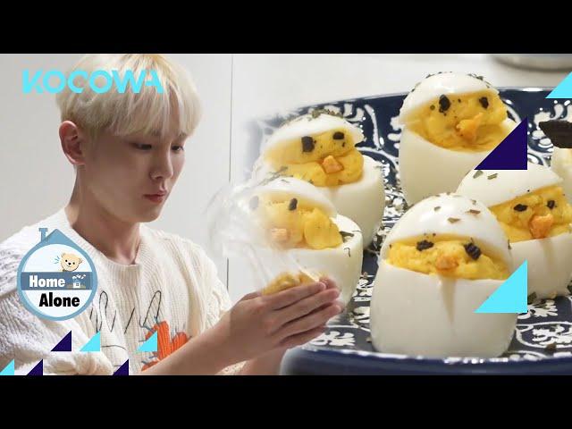 KEY and CODE KUNST made a simple egg dish together! So cute!️ | Home Alone Ep 483 [ENG SUB]