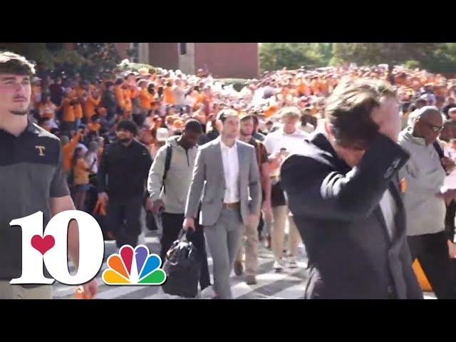 UT Football holds Vol Walk ahead of faceoff against Alabama