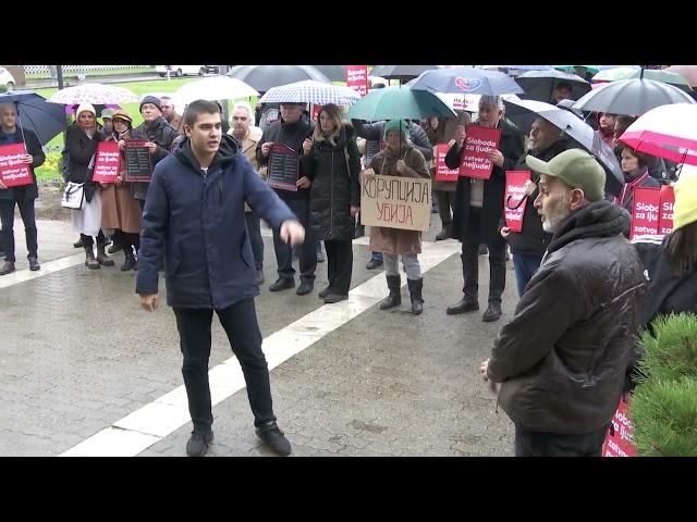 Incident tokom protestnog okupljanja u Kragujevcu