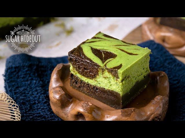 Get Your Cheesecake Fix With Less Time & Hassle - Matcha Hojicha Cheesecake Brownies | Fudgy + Easy