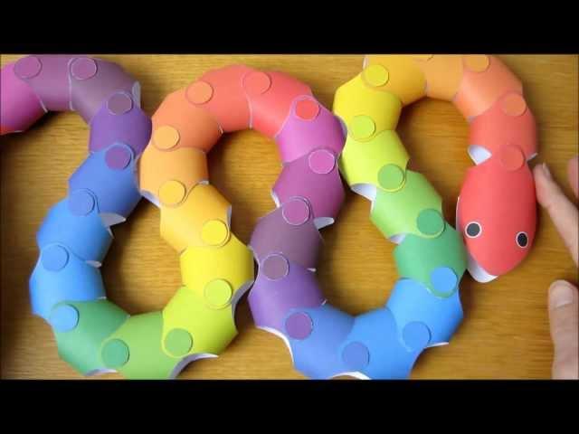 papercraft - action origami - moving snake - tutorial - dutchpapergirl