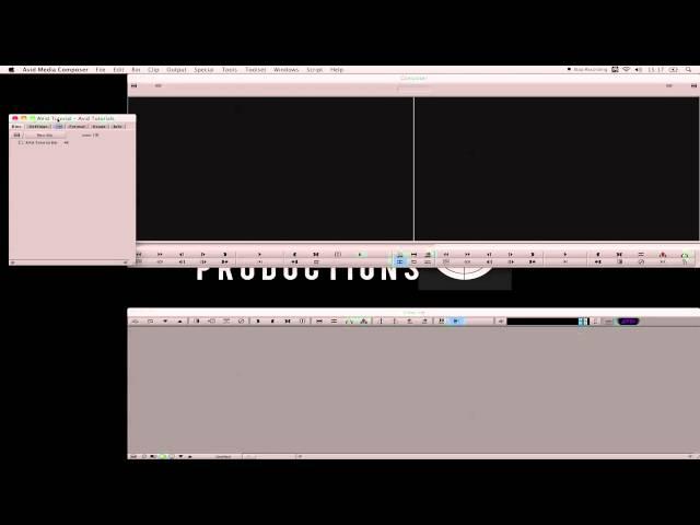 Avid Tutorial 001 Initial Setup