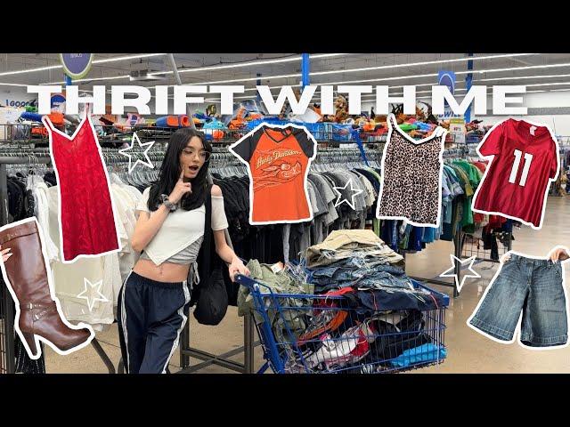 THRIFT WITH ME: Cool Girl Vibes - jerseys, jorts, & Y2K slips 