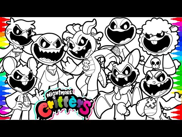 Poppy Playtime Chapter 4 Coloring Pages New / How to color ALL NEW NIGHTMARE CRITTERS / NCS MUSIC