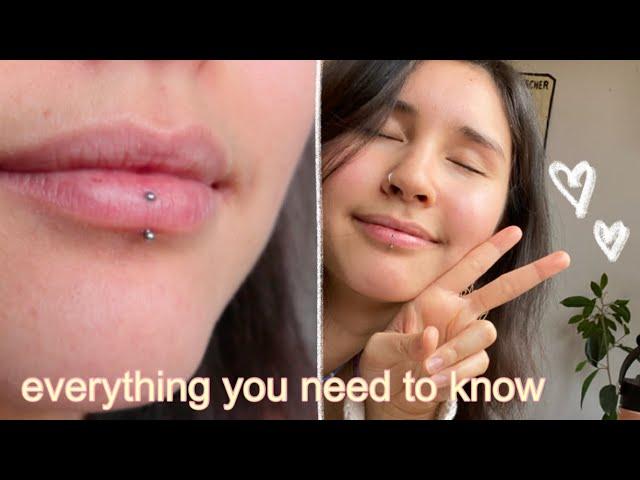 VERTICAL LABRET 101 | piercing & healing process, how to hide, self-confidence 