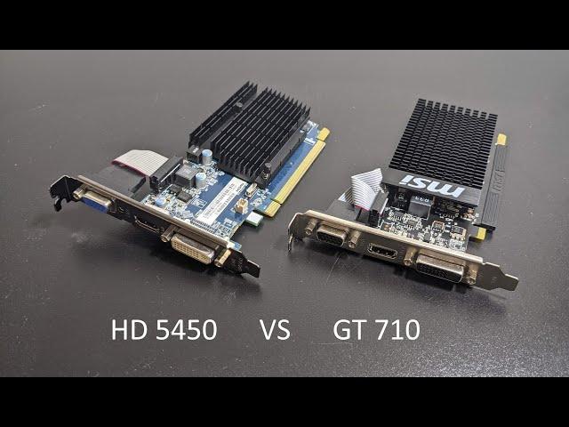 Low Power Server Graphics GT 710 vs HD 5450 comparison