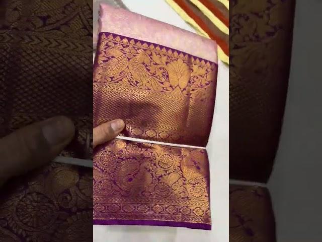 Pink saree with a beautiful border For Order and Price Contact:8985495971#kanchipattusarees #saree