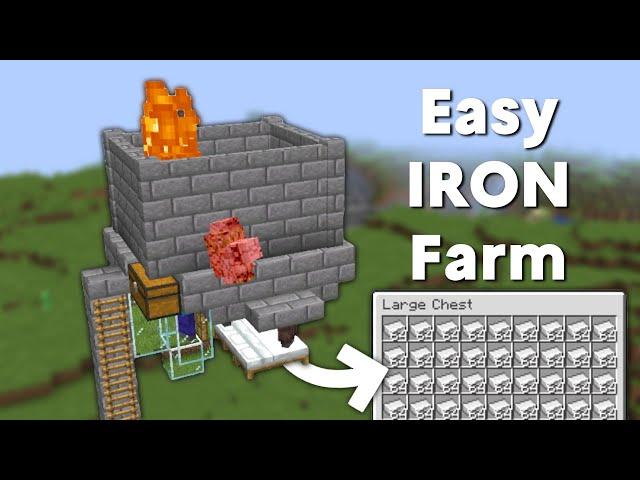 Minecraft 1.20 Iron Farm Tutorial - Easy and Simple Iron Farm