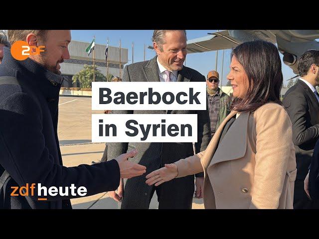 Deutsche Außenministerin trifft Syriens neue Machthaber | ZDF Mittagsmagazin