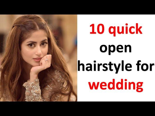 10 Quick open hairstyle for wedding | easy & beautiful hairstyle | puff hair style