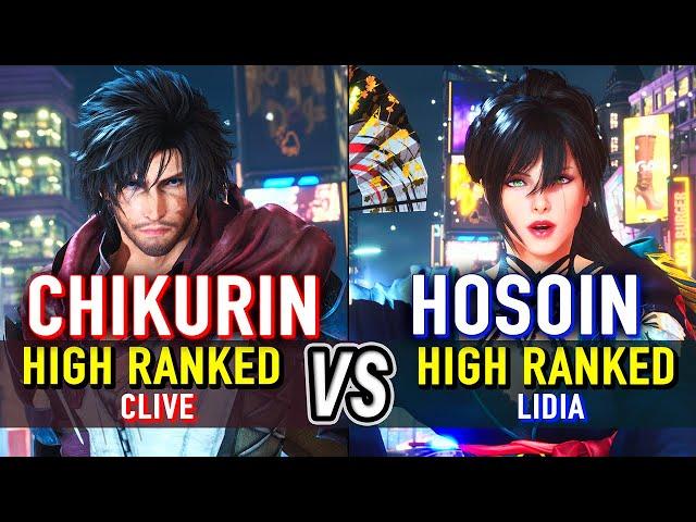 T8  CHIKURIN (High Ranked Clive) vs HOSOIN (High Ranked Lidia)  Tekken 8 High Level Gameplay