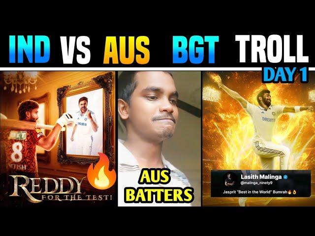 IND VS AUS BGT 1ST TEST DAY 1 TROLL |  TELUGU TROLLS | BUMRAH | PANT | CUMMINS | NITISH KUMAR