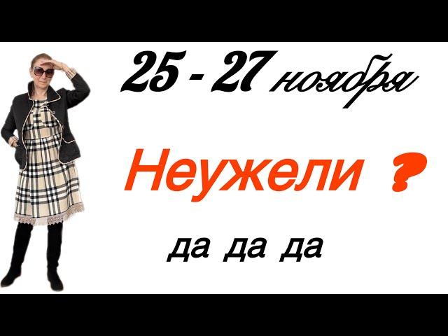  25 - 27 ноября  Неужели?…. Да да да