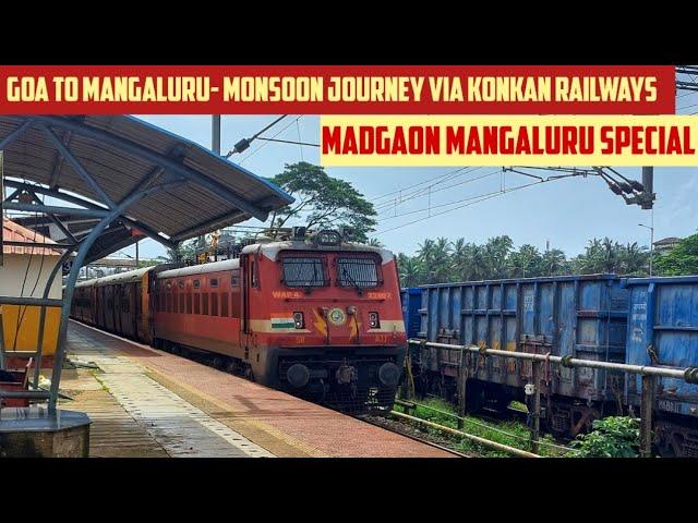 GOA to MANGALURU || Full Train Journey || Train No. 06601 Madgaon Mangaluru Special Fare Special!!!