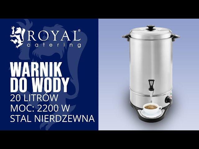 Warnik do wody Royal Catering RCWK 20A | Prezentacja produktu