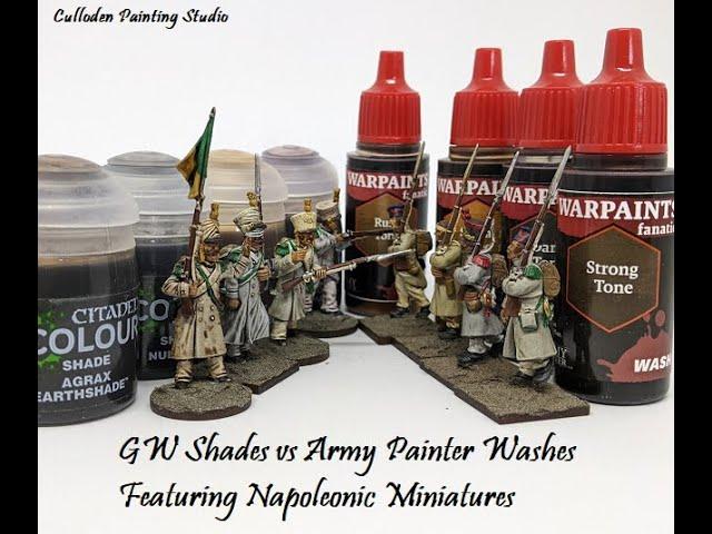 GW Shades vs Army Painter Washes Featuring Napoleonic Miniatures