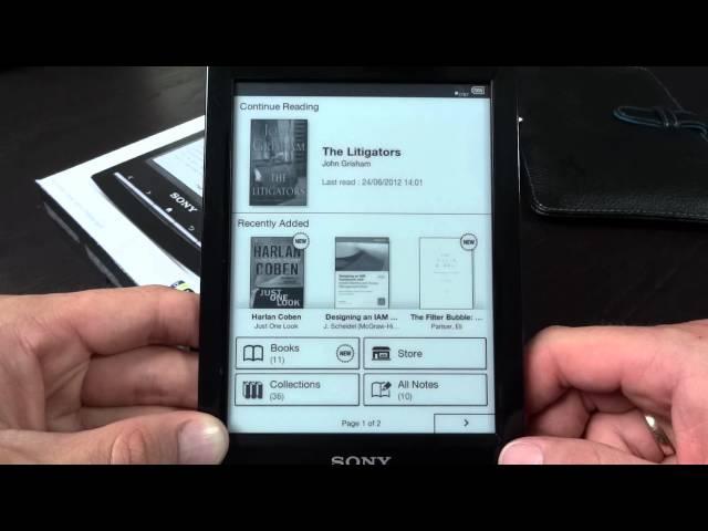 Sony Reader (PRS-T1) Feature demo