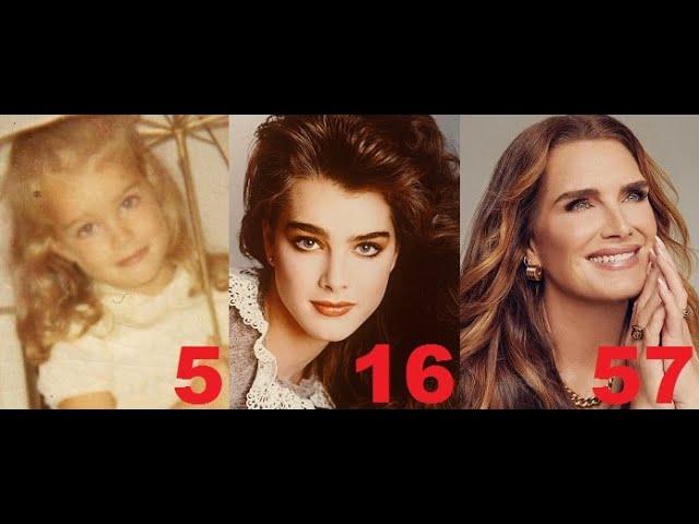 Brooke Shields from 0 to 57 years old