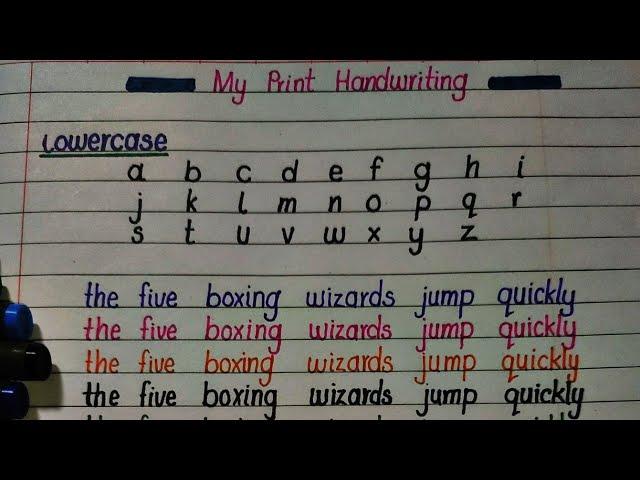 My Handwriting | Lowercase & Uppercase print handwriting