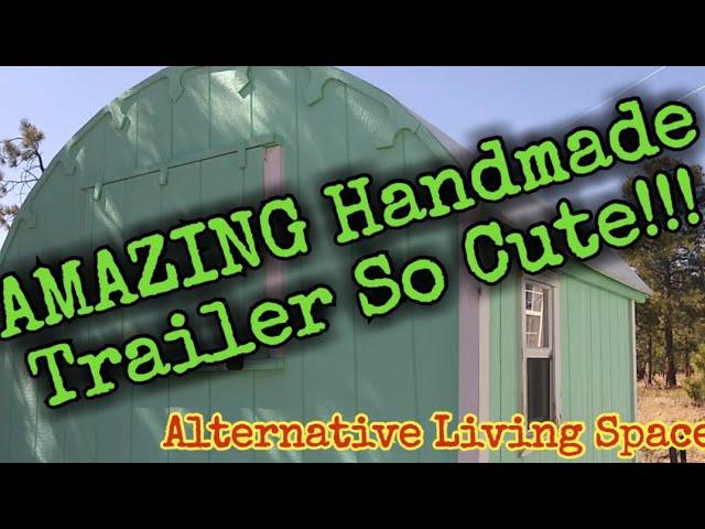 Quick Video of Hand Built Trailer/Bug Out Home/Alternative Living Space#smalltrailerhome