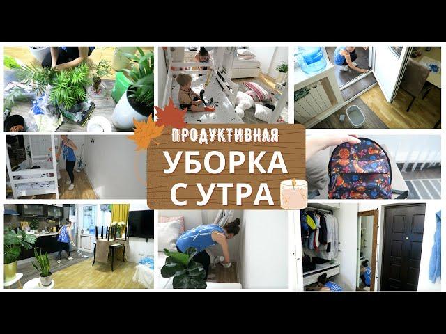 Эффективная Уборка всего ДомаОсенний СУББОТНИК ПОКУПКИ, ПЕРЕВАЛКА ЦВЕТОВ/Убирай со мной‍️