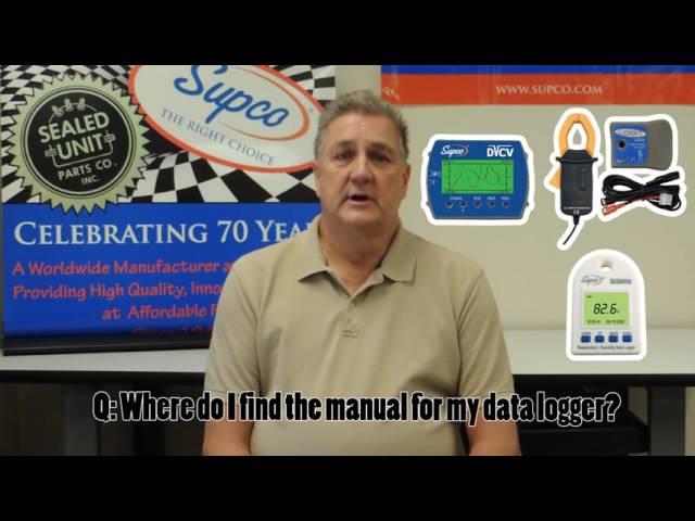 SUPCO Tech FAQ: Data Logger Manuals