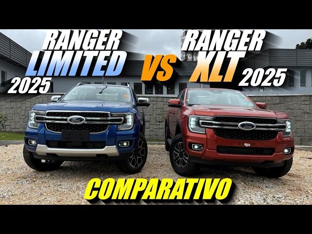 COMPARATIVO FORD RANGER XLT 2025 vs FORD RANGER LIMITED 2025. O que muda? Qual a melhor versão V6?